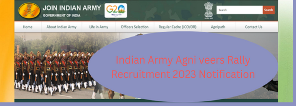 Indian Army Agniveer Rally 2023 Apply Online Uird In