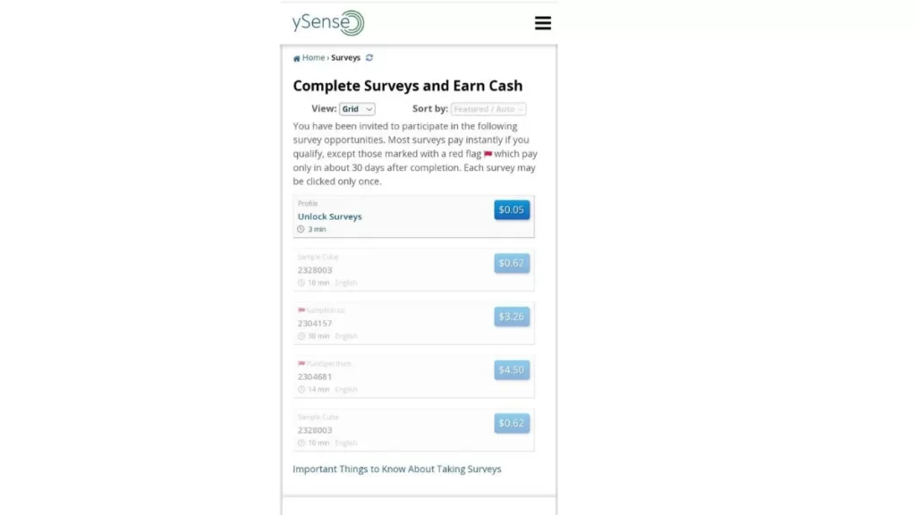 start survey