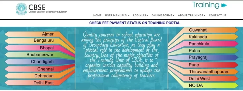 cbse training portal