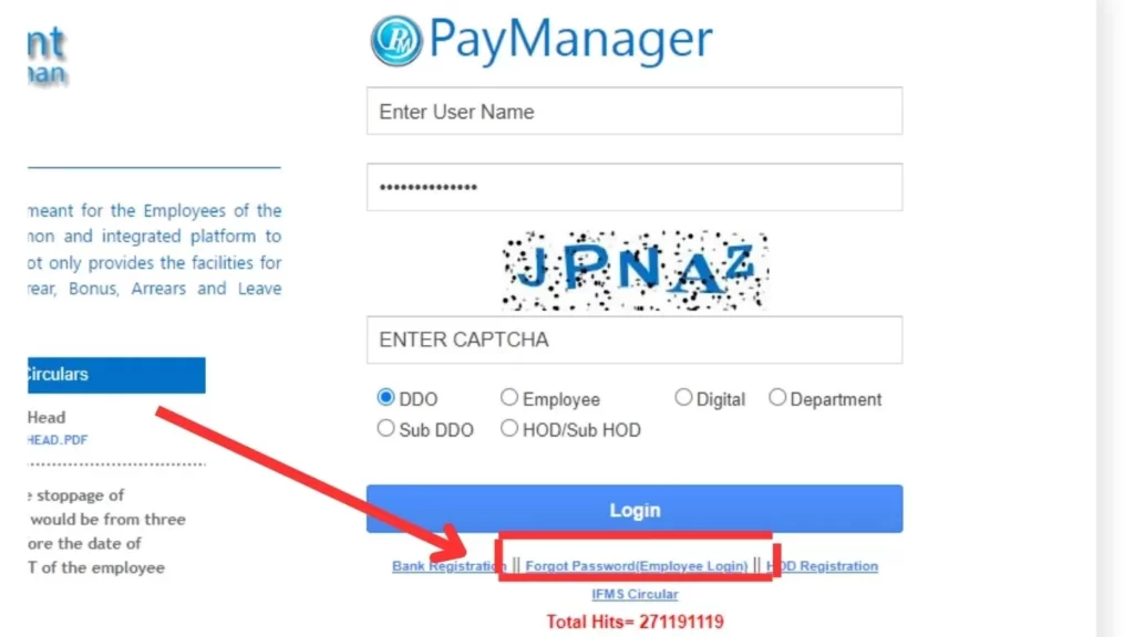 Paymanager forgot password